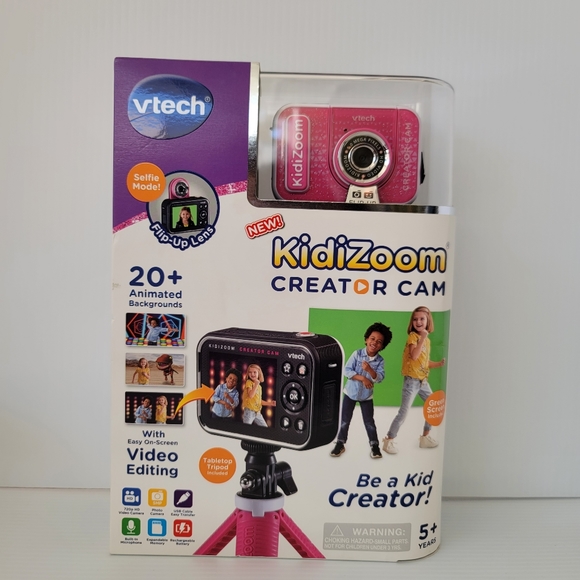 VTech KidiZoom Creator Cam HD Video Kids' Digital Camera, Green screen - Picture 2 of 9
